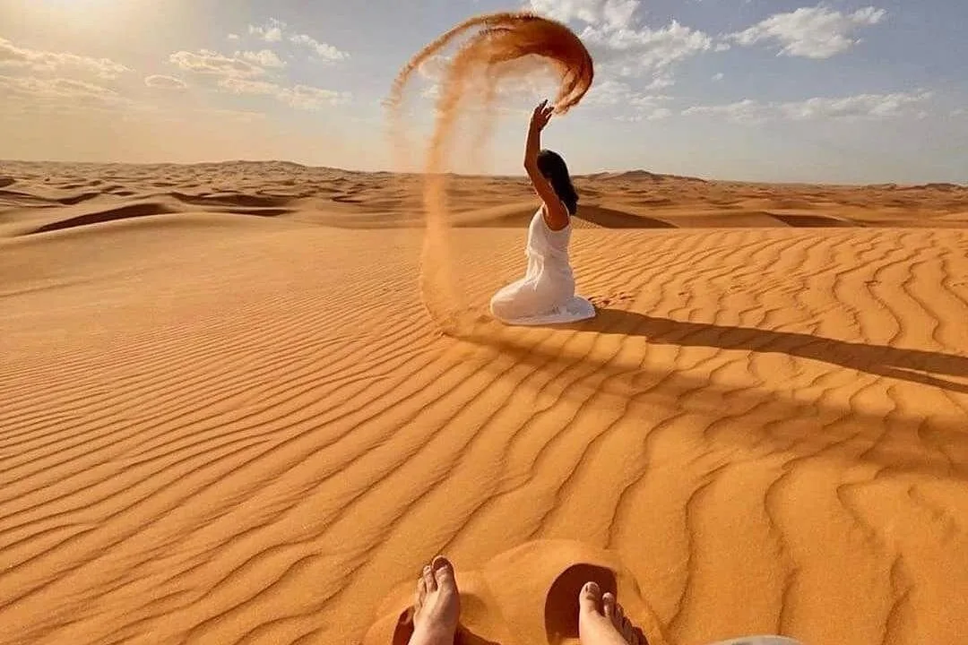 Golden-hour dunes on a Dubai desert safari